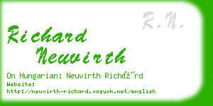 richard neuvirth business card